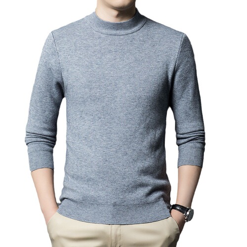 Men's Autumn/Winter New Thick Sweater Men's Premium Base Shirt Men's Casual Knit Shirt Men's Clothing Dropshipping