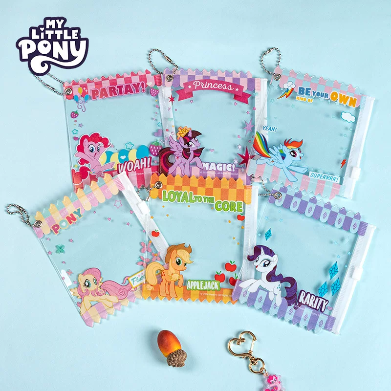 Держатель значка My Little Pony, шелковисто-прозрачный защитный чехол с цепочкой, 6 дизайнов