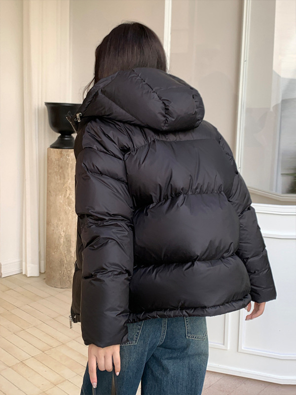超轻超柔90白鸭绒羽绒服女短款2025新款高端廓形小个子加厚面包服|undefined