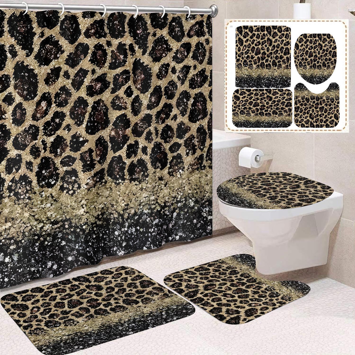 Transfronterizo Amazon cortina de ducha de color degradado cortina de baño letra patrón de mariposa cortina de ducha impermeable y a prueba de moho image 17