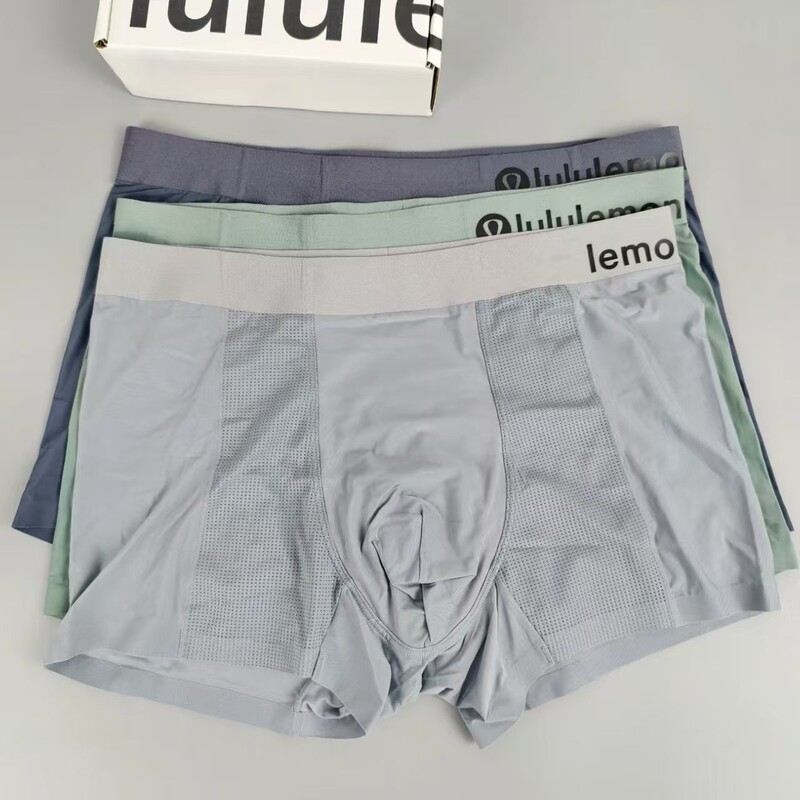 New Lu Lu Men's Underwear, Comfortable and Breathable Men's Boxer Briefs, Ice Silk Four-Corner Briefs, Wholesale and Dropshipping New Lu Lu Men's Underwear, Comfortable and Breathable Men's Boxer Briefs, Ice Silk Four-Corner Briefs, Wholesale and Dropshipping