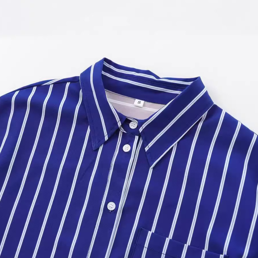 Women's Clothing Women's Striped Batwing Sleeve Shirt Style Versatile And Stylish Clothing Long Sleeve For Formal & Casual For Women_voghion.com