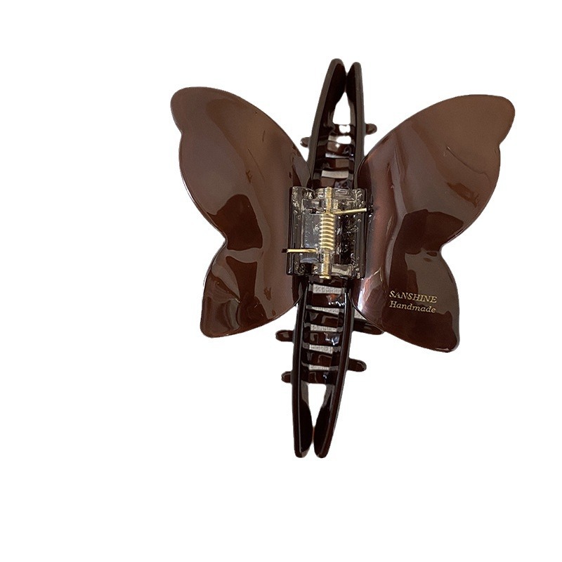 French Gentle Acetic Butterfly Wings Grab Hairpin Nuovo di alta qualità Texture posteriore testa capelli squalo clip accessori per capelli_voghion.com