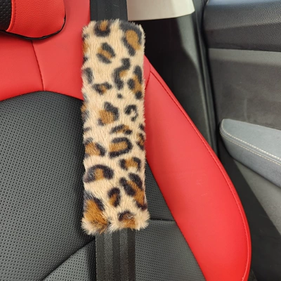Avtomobil Kəməri Plush Qoruyucu Örtük, Bərk Rəngli Uşaq Kəməri Örtüyü