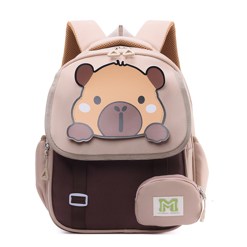 Mochila infantil Capibara caricatura lindas niñas mochila preescolar mochila para niños