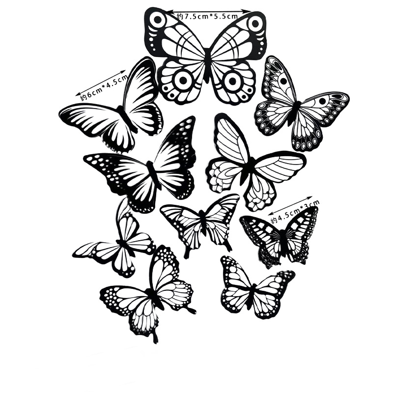 Pastel para hornear decoración PVC mariposa juego enchufable tarjeta de postre plataforma escena vestir serie