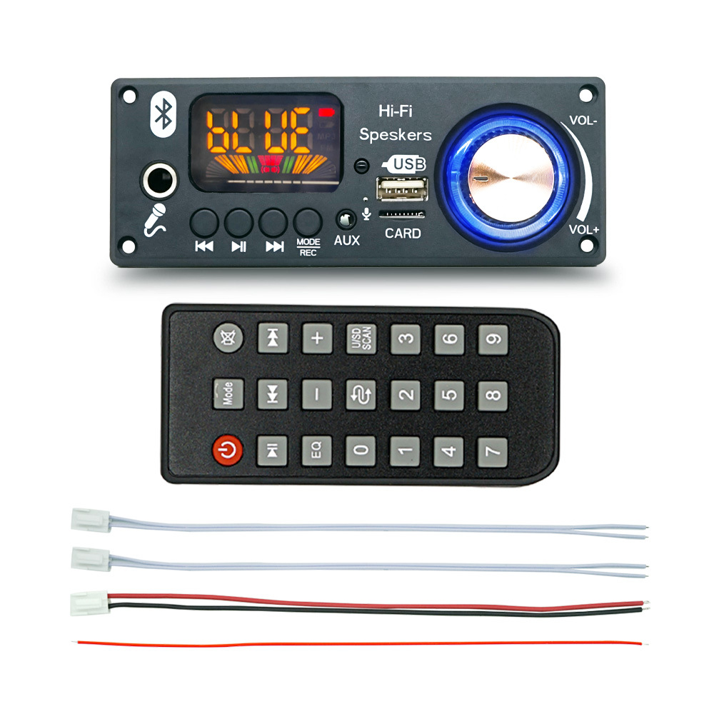Módulo Amplificador Bluetooth de 2*80W de Alta Potencia, Compatible con Micrófono para Llamadas, Reproductor MP3, Placa Amplificadora Bluetooth con Decodificación de Audio