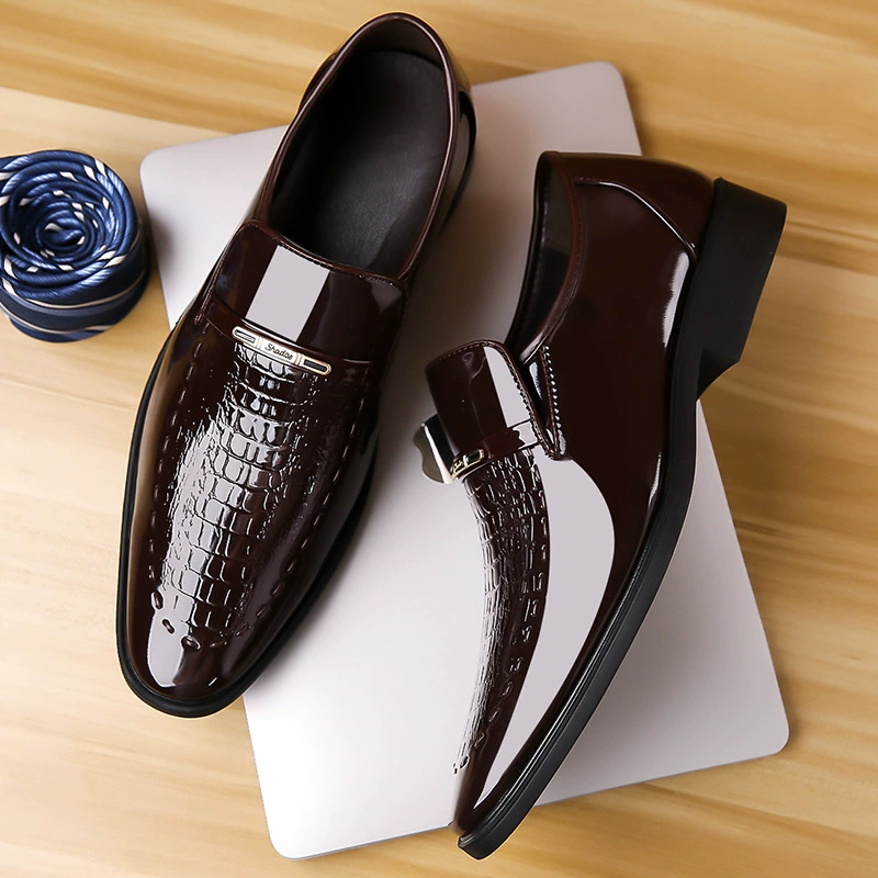 Leather footwear for leisure, men's shoes for leather shoes, classic suit jacket English style, comfortable set, British style