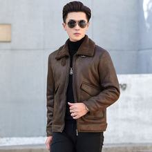 冬季新款男士皮衣秋冬加绒加厚pu皮夹克中青年皮毛一体男外套967
