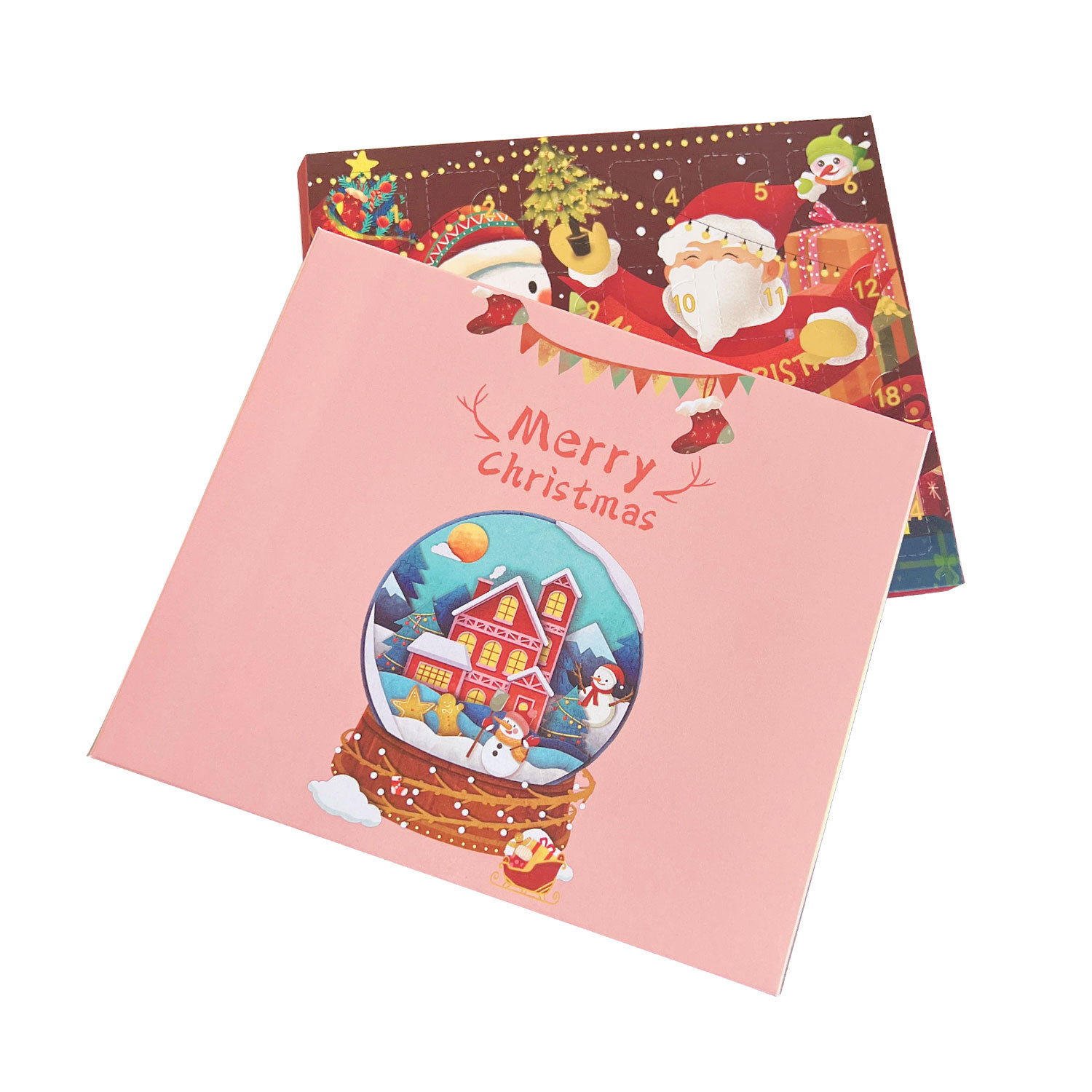 Maida nuevo regalo de la joyería de Navidad Calendario de Cuenta regresiva Adviento DIY pulsera caja de regalo roja caja ciega transfronteriza