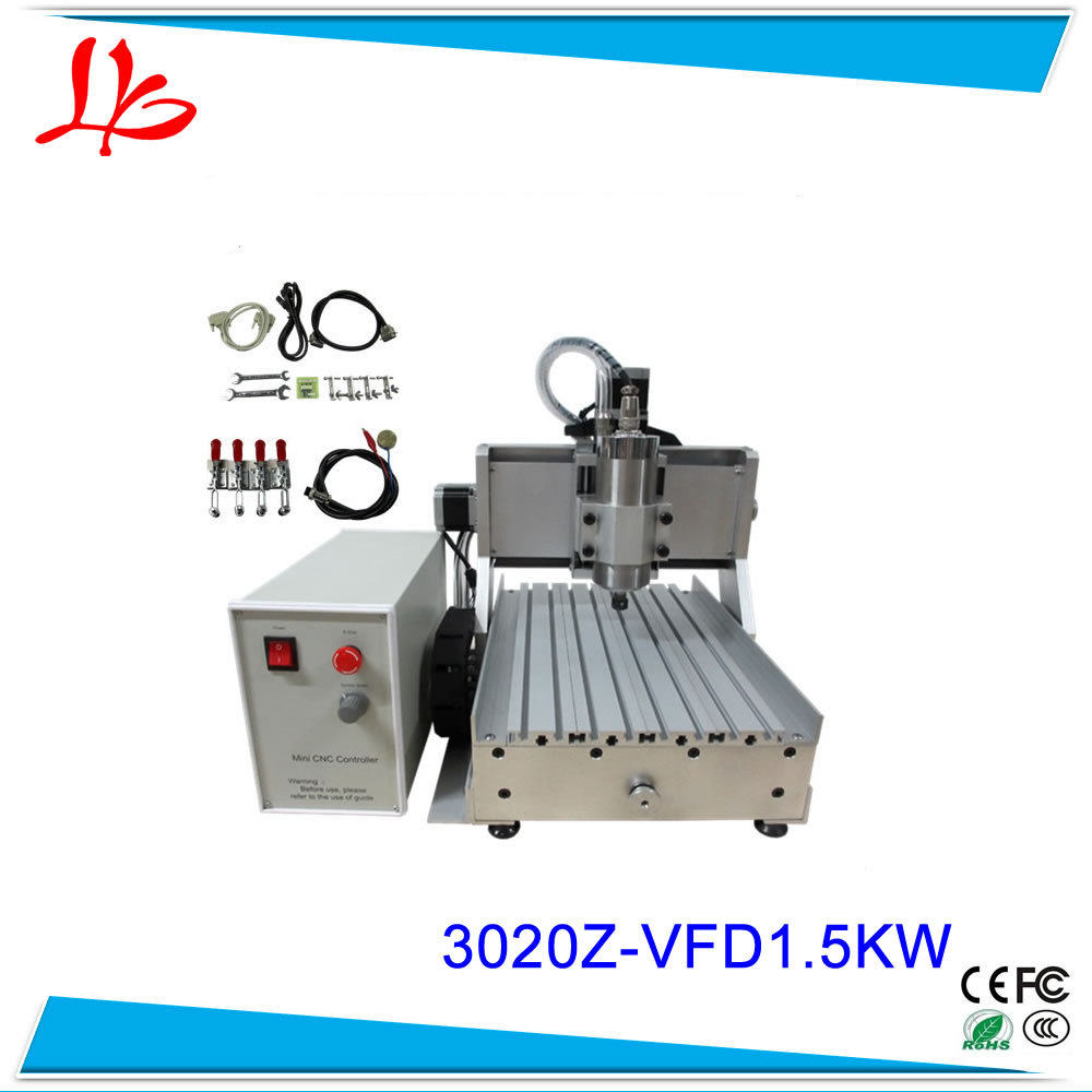 小型高精度3020数控雕刻机玉石翡翠diy CNC木工橄榄玉石金属切割