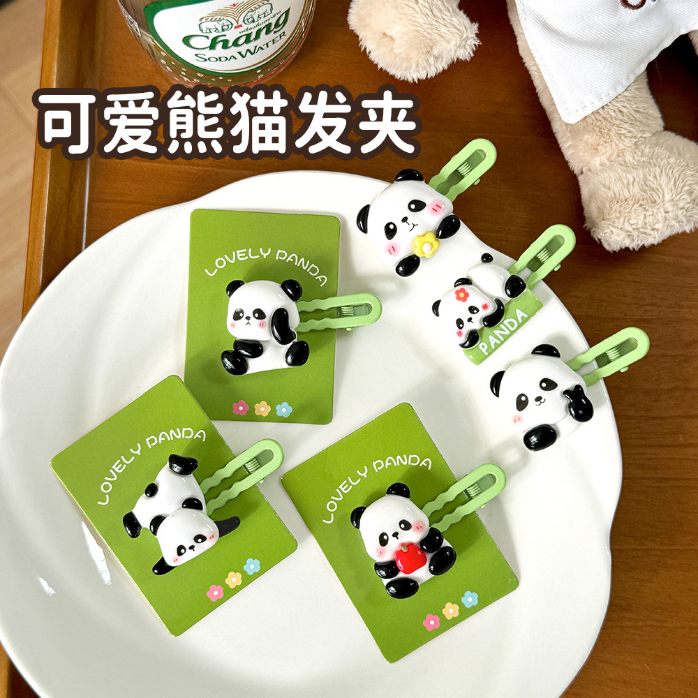 cute panda barrettes student cartoon bangs cropped hair clip barrettes good-looking broken hair side clip maiden style headdress hair accessories