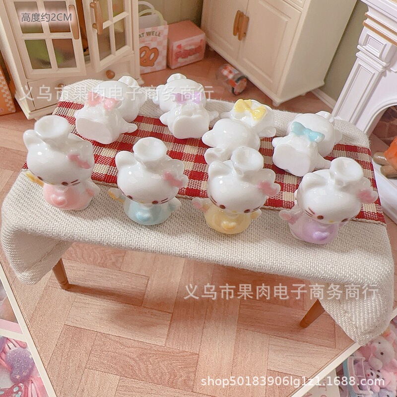 【独】仿真立体厨师KT猫厨房玩具娃娃屋摆件diy奶油胶树脂配件|undefined