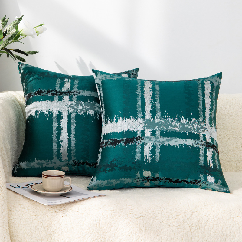 2024新款高精密抱枕套 客廳樣板間加厚抱枕 提花軟包靠墊客廳靠枕