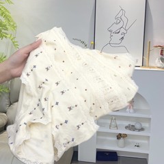 ジャカードの甘い純綿の純綿の少女の圧力感の下着のレースの花の抗菌の快適な女性の三角のズボン