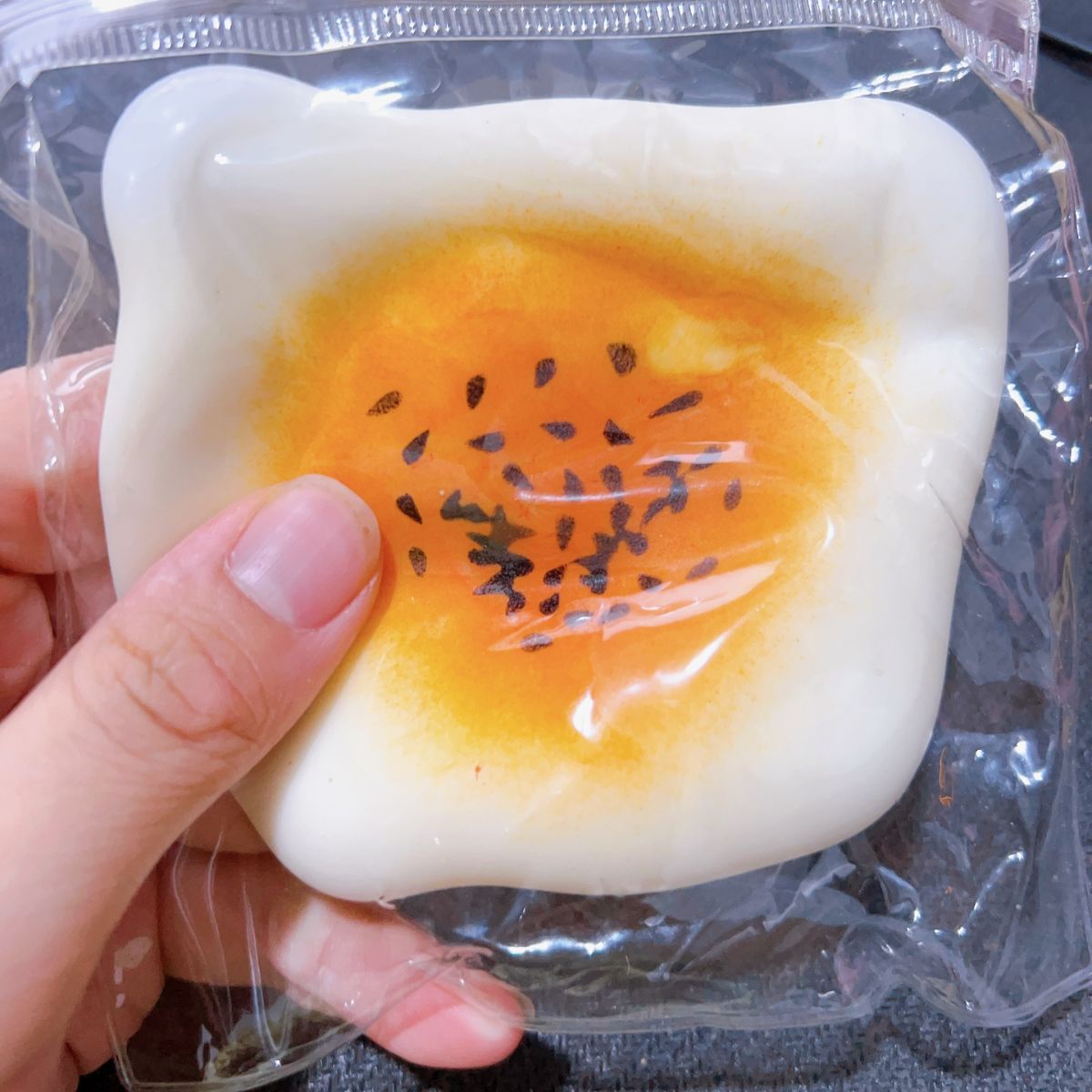 Xiaohongshu Style Realistic Fluid Egg Tart Noodles for Stress Relief, Slow Recovery, Popular Snack, Stress-Relief, Fun for Children