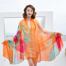 丝巾夏季薄款雪纺超大沙滩巾百搭大披肩海边旅游纱巾夏天轻薄防晒