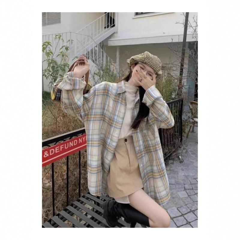 别致上衣设计感女装小众法式春装衬衣开衫2025年新款格子衬衫外套|undefined