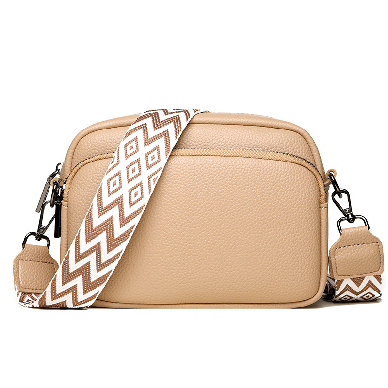 DENK Cross-border Genuine Leather Women's Bag 2025 New Trendy Fashion Niche Shoulder Crossbody Bag Top Grain Cowhide Small Square Bag - Thumbnail 7