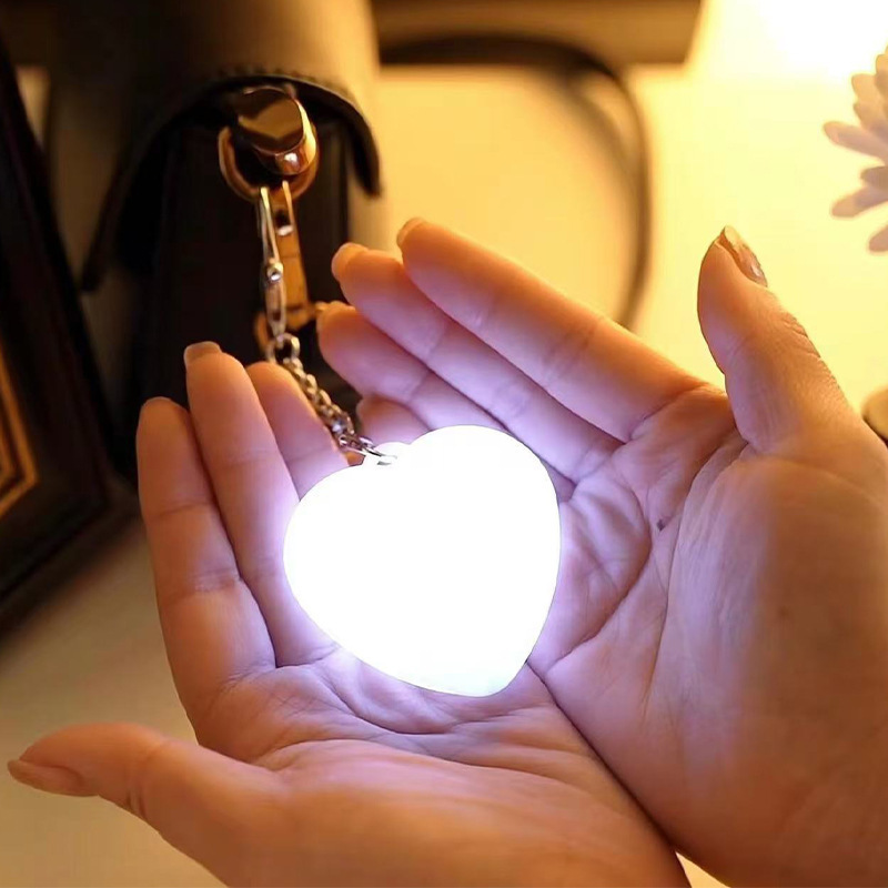 LED ライトタッチセンサーガールハートキーホルダーペンダント立体クリエイティブギフト装飾品寝室ホームナイトライト|undefined