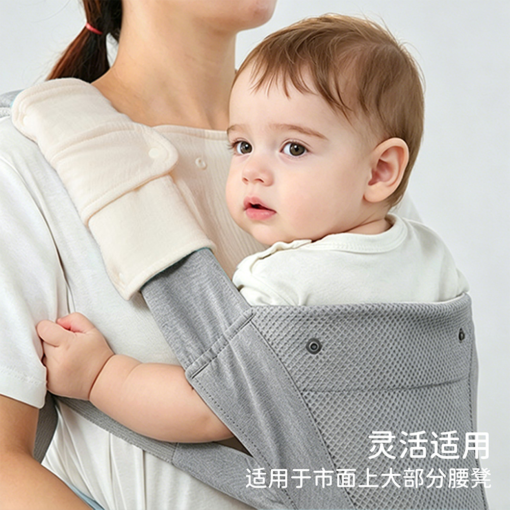 Baby mochila toallas de saliva accesorios de banco de cintura de algodón gaza toallas de mordida dos perros围裙 desmontable围裙 conjunto de correa de hombro image 2