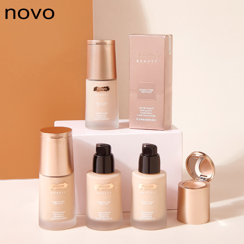 Makeup NOVO5334 cream skin-nourishing concealer liquid foundation for dry skin, moisturizing, long-lasting, waterproof, sweat-proof, non-removing makeup foundation