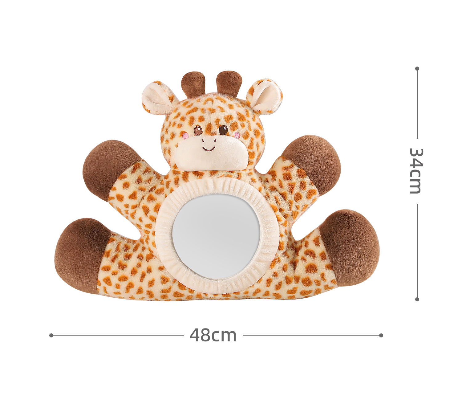 Car Baby Observation Mirror Reflector Car Kids Safety Seat Rearview Mirror Hanging Cute Cartoon Decoration