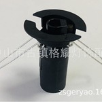 新款圆盘线扣盐灯线欧规灯头 E14塑料光身带圆盘扣12寸反装支架