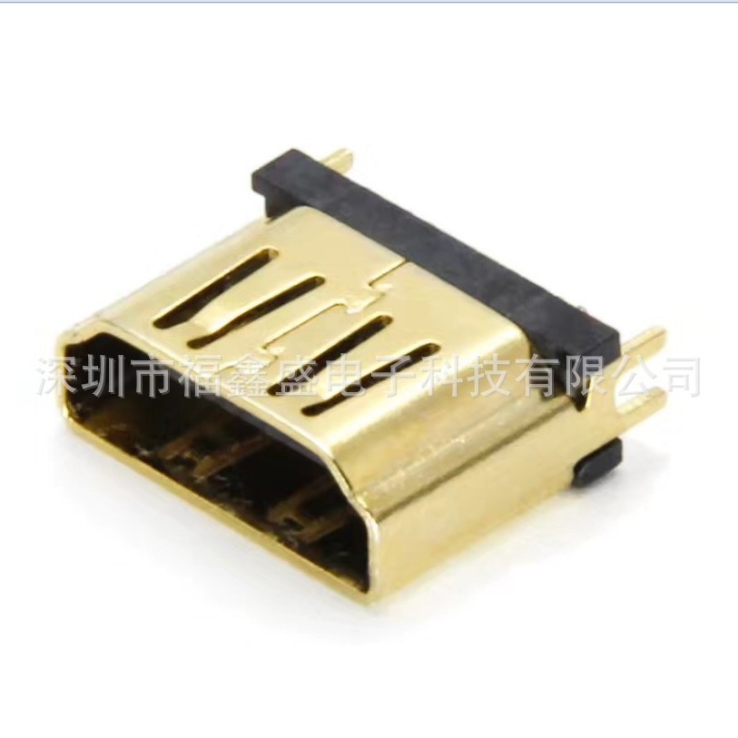 HDMI A TYPE 19P夹板母座HDMI带PCB板测试座夹板1.6mm