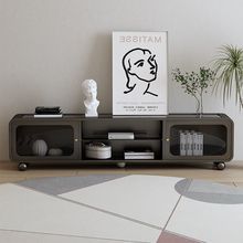 奶油风玻璃电视柜茶几组合小户型客沙发家用网红落地式电视机柜