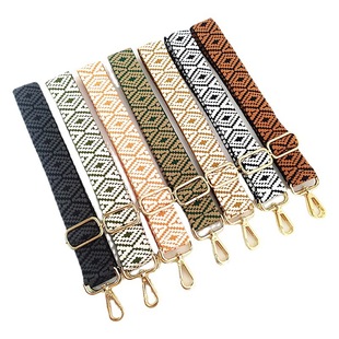 New Colorful Bag with Adjustable Shoulder Crossbody Women's Bag Replacement Long Strap Embroidered Jacquard Bag Accessories Belt