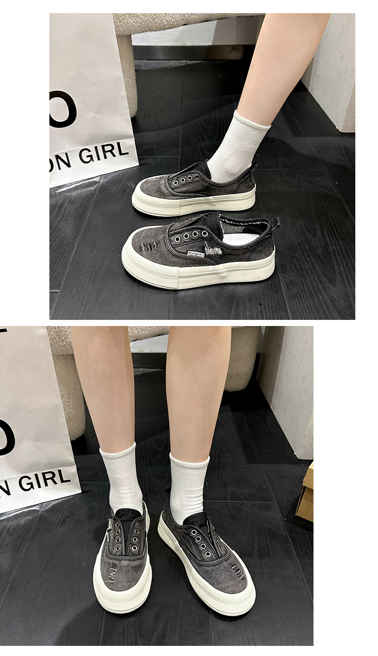 Scarpe da ginnastica alla moda in denim spesso per le donne nell'estate 2024, scarpe pigre sottili, traspiranti, con suola morbida, antiscivolo e_voghion.com