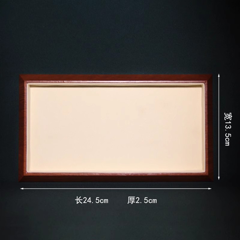 우드 그레인 알몸 다이아몬드-베이지 빈 접시