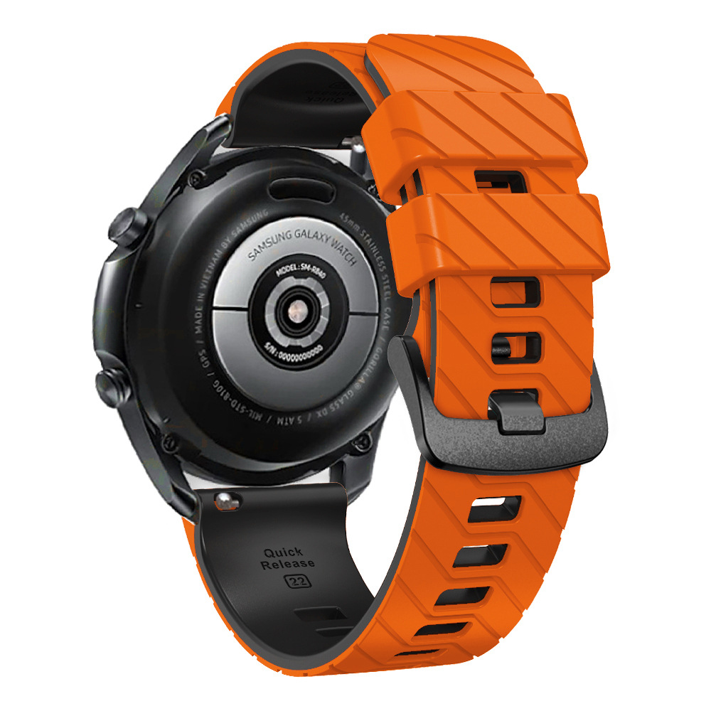 Suitable for suunto9peak silicone watch strap, 22mm twill dual-color wristband, Suunto9 Peak undefined