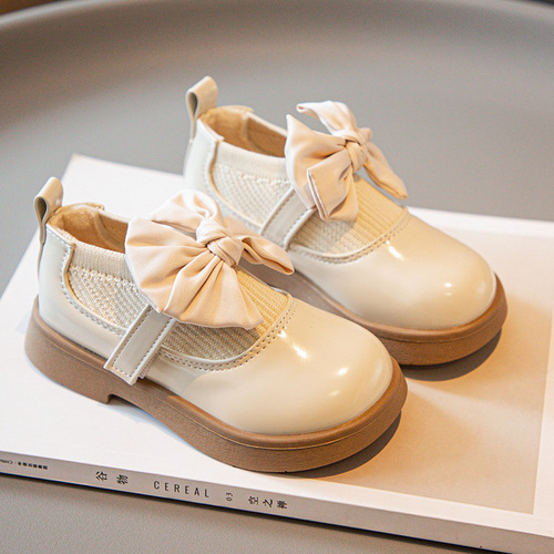 Baby Girl Butterfly Bow Soft Sole Shoes Spring Summer New Fashion Girl Shoes for Toddler and Big Kids Student Shoes