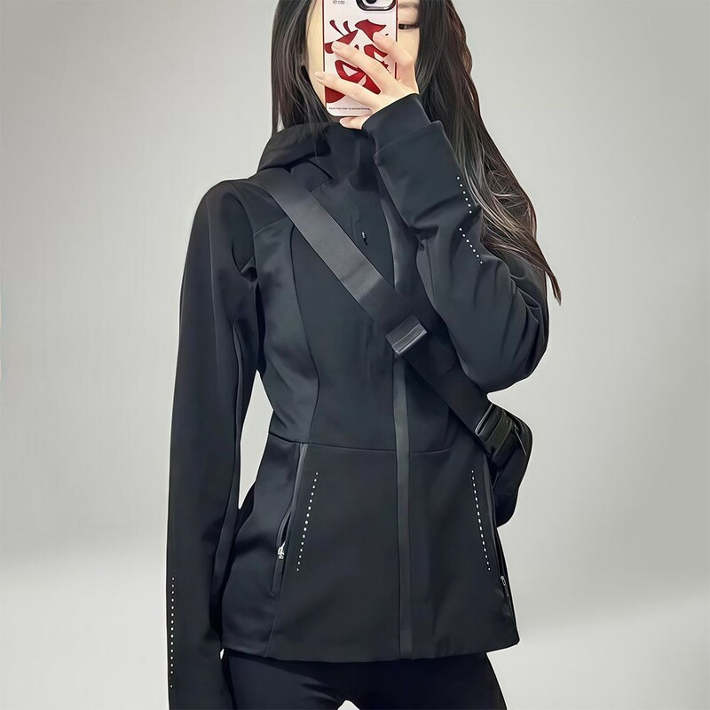 Fashionable Casual Softshell Jacket for Women, Plus Size 150kg Slim-Fit Waist-Cinching Stylish Jacket