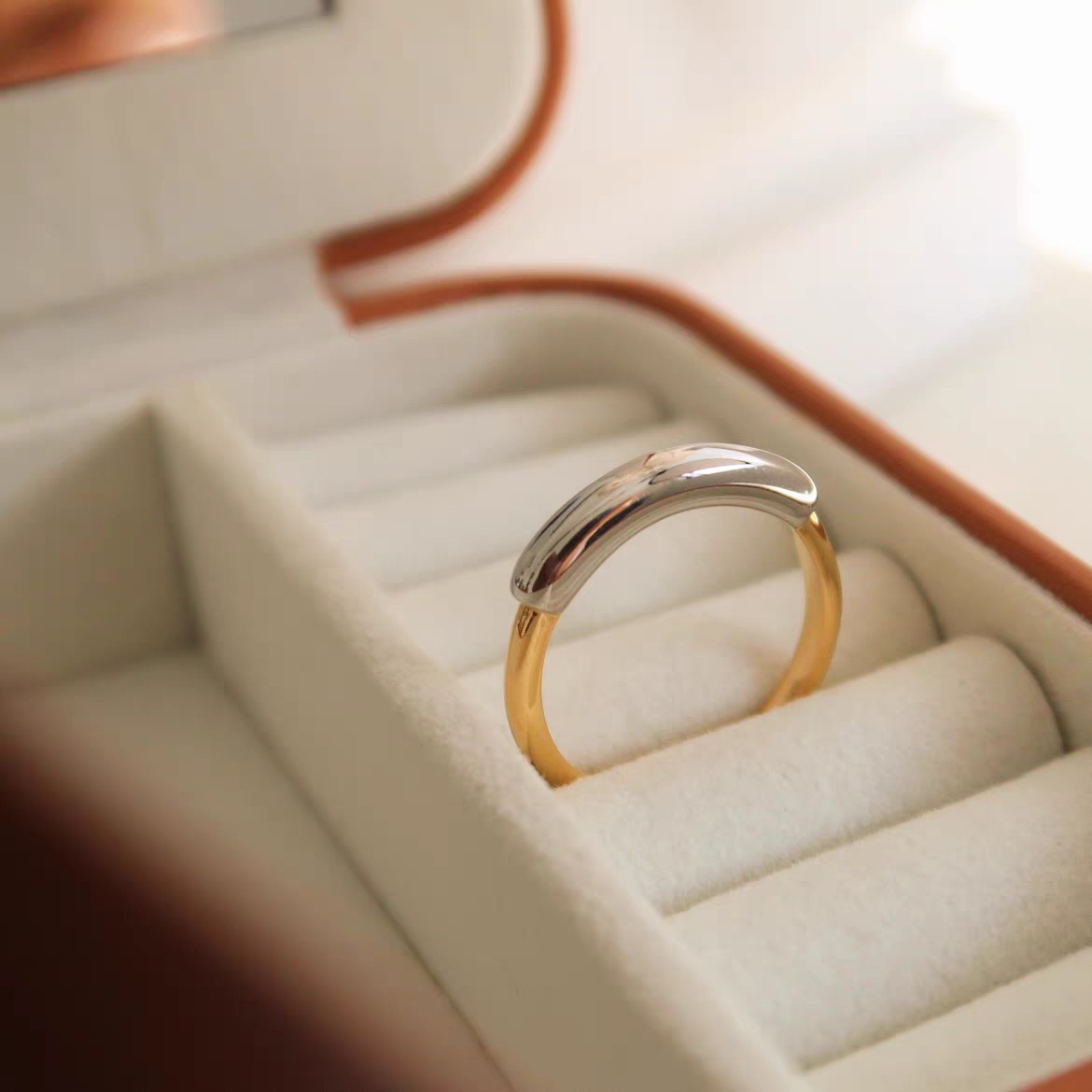 Daily Occasion Stainless Steel Material Color Block Pattern Simple Style Color Block Stainless Steel Polishing Rings