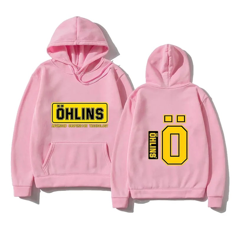Otoño/Invierno Hombre Colgante Coche Motocicleta Deportes Racing Ohlins Sudadera con capucha de impacto Camiseta cálida de manga larga