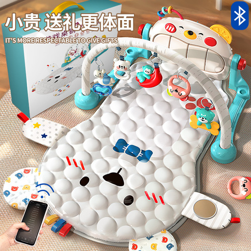 Pedal piano baby fitness stand newborn toddler male and female baby lying down and playing toys 3 to 6 months 0 to 1 years old