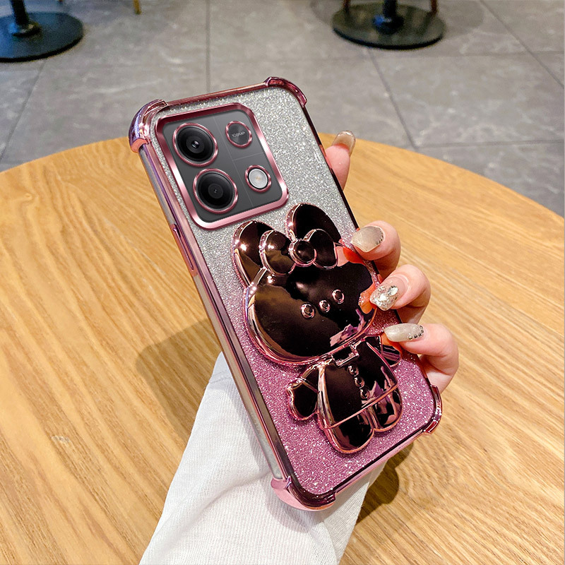 For red rice K80pro phone case k70E/k60/k50/k40 glitter note14/13/12 makeup mirror 11