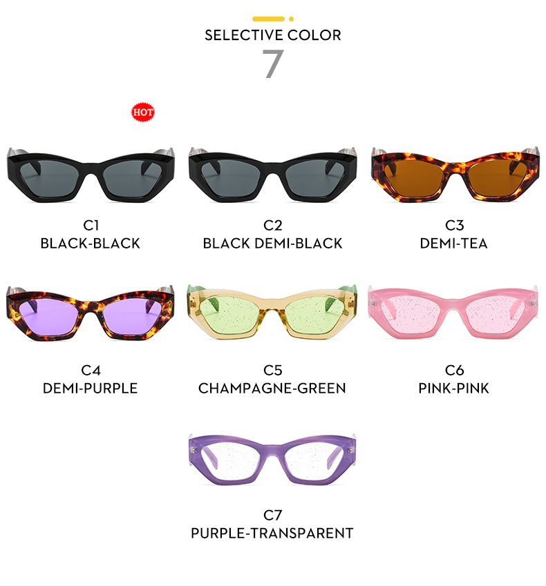 Women's Fashion Solid Color Ac Polygon Full Frame Sunglasses display picture 2