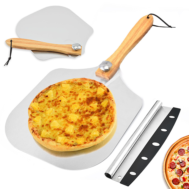 Fabricantes de pala de pizza en stock, pala de goma plegable, pala de mango, pala de pizza, herramientas de horneado al por mayor