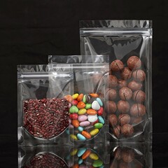 自封袋透明自立乾果包裝塑料防潮密封口分裝袋加厚食品包裝袋批發