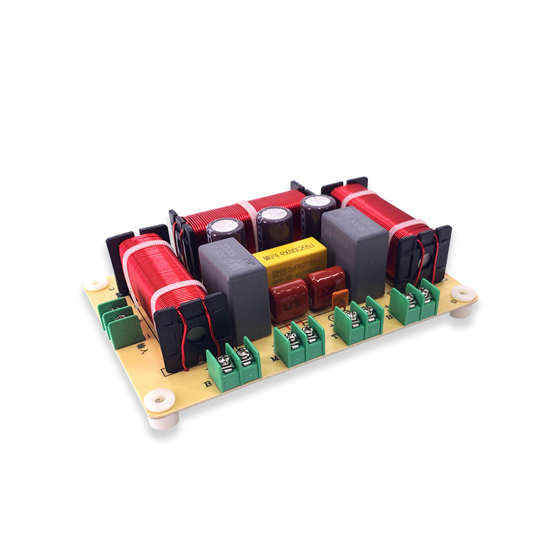 Divisor de frecuencia división de frecuencia de cuatro vías uno alto Escuela Secundaria dos bajo teatro en casa audio Crossover divisor de altavoz