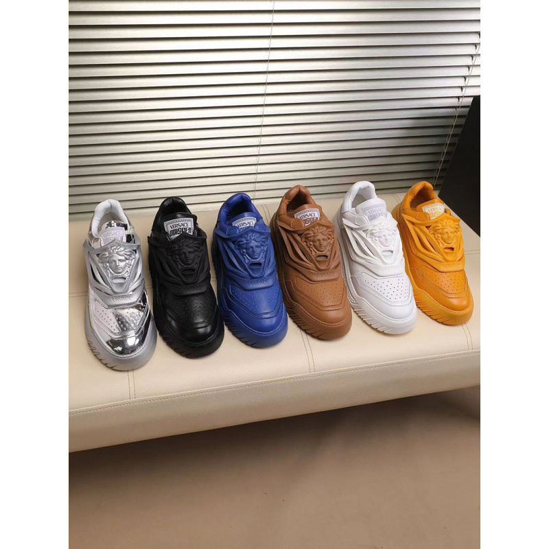 New High-End Medusa Men's Shoes with Genuine Leather Thick-Soled Casual Shoes, Trendy Height-Increasing Slip-On Spaceship Shoes