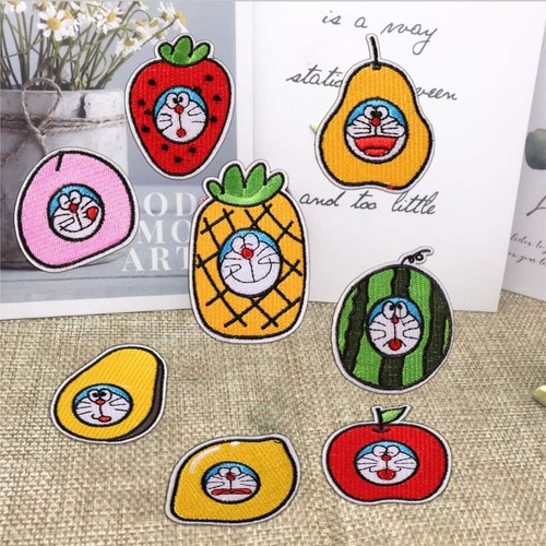 Embroidered patch with cartoon fruit design, new product, clothing decoration, appliqué [bulk order starts from one piece]