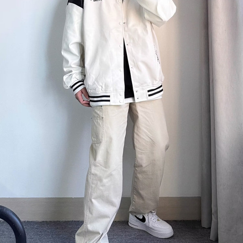 Men's Summer American Streetwear Fashion Wide Leg Pants Trendy Versatile Loose Straight Leg Casual Long Pants