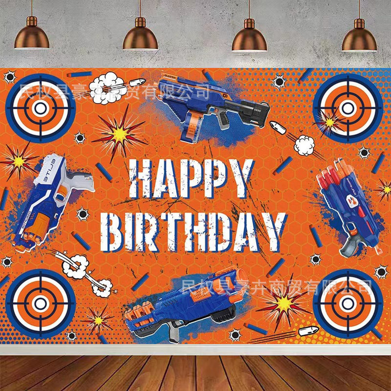 Foreign Trade Amazon Darts Shooting Photography Background Cloth Children's Birthday Party Decoration Banner Hanging Cloth