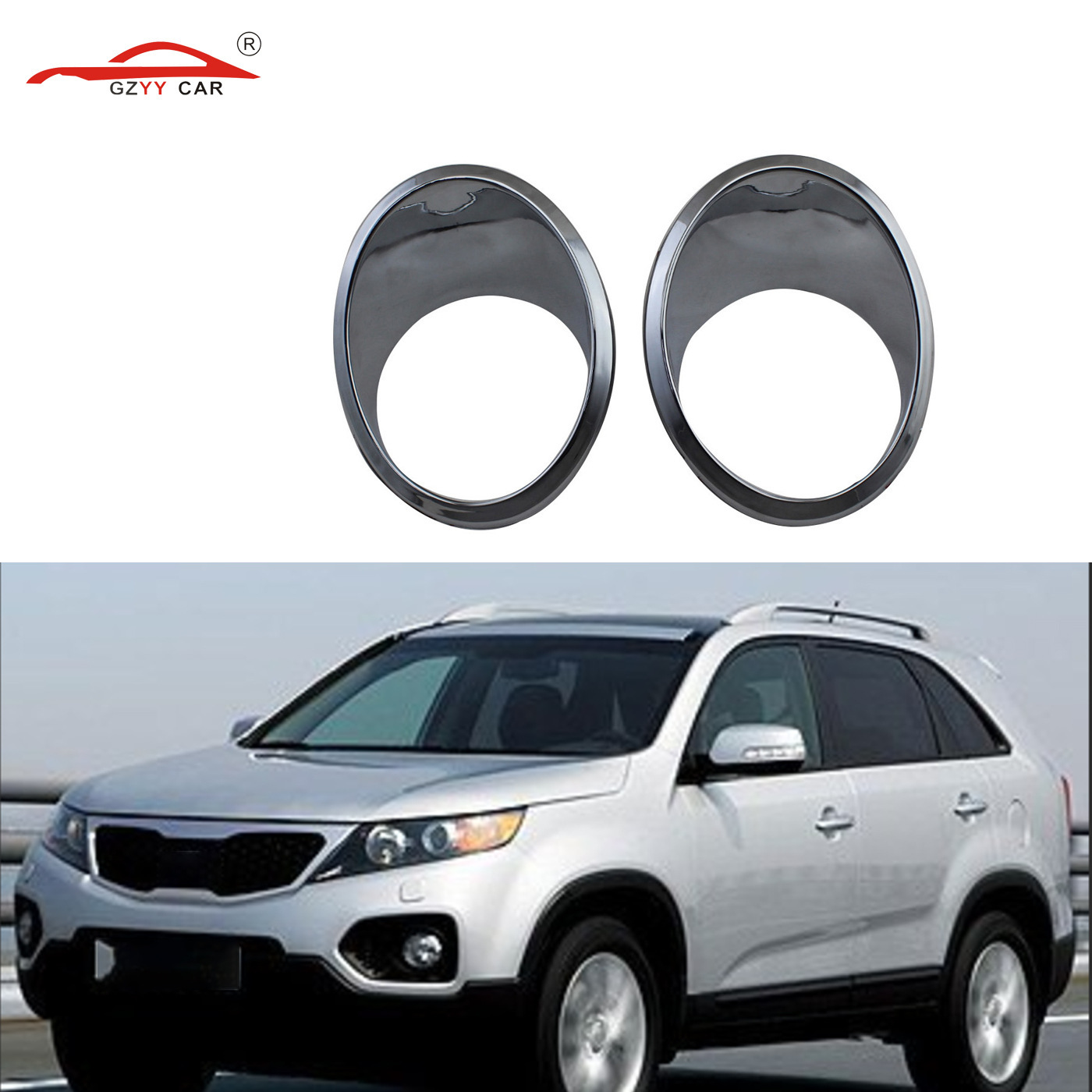 Aplicable a 2010-2015 Sorento modificación de la cubierta de la lámpara antiniebla delantera especial Sorento marco de la lámpara antiniebla delantera