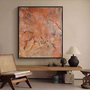 Hand-painted oil painting in ancient style Zhao Wuji orange living room decorative painting in ancient style
